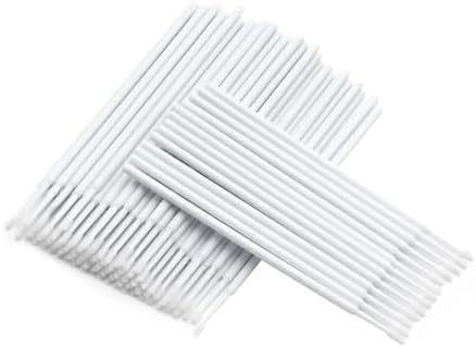 Saihisday Automotive Micro Brush Set - 100PCS 1.2MM Precision Applicators for Car Scratch Repair & Crafts (Non-Chemical Tools)