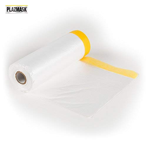 Pre-Taped Masking Film, 9-Feet X 65-Feet, 12-Pack