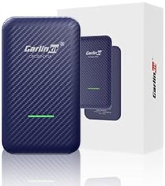Carlinkit 4.0 Wireless CarPlay & Android Auto Adapter, Plug & Play, 2 in 1 - Fit for Factory Wired CarPlay Cars from 2015 to Now, No Latency, Online Upgrade, Auto-Connect After Set