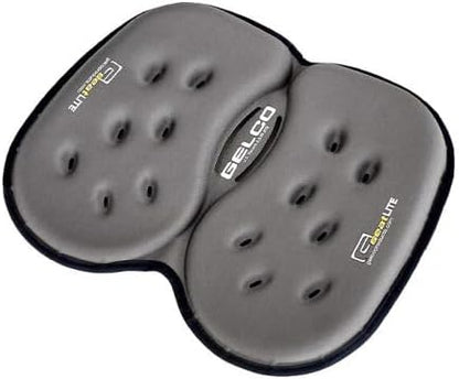 G Seat LITE Travel Gel Foam Cushion | Back Pain, Sciatica, Pressure Relief | Relieves Tailbone Discomfort, Promote Healthy Posture | Ergonomic Comfort | Car, Commute, Airplane and Travel - Gray
