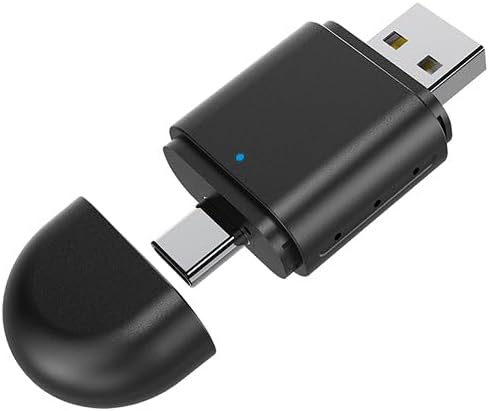 2-in-1 Wireless CarPlay & Android Auto Adapter – Plug & Play USB/Type-C Dongle, Bluetooth 5.4 + 5.8GHz Wi-Fi, Converts Wired CarPlay & Android Auto to Wireless, Fast Stable Connection