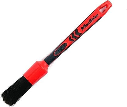 Maxshine Medium #12 Universal Detailing Brush – Black Classic with Soft Synthetic Bristles – Durable, High-Density Brush for Interior, Exterior, Leather Seats, Engine Bay & Wheels