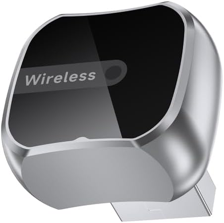 Upgraded Wireless CarPlay Adapter for OS 10+ or Android 11, Mini Wired to Wireless Adapter for CarPlay ＆Android Auto, Plug and Play, Stable Connection & No Latency