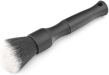 Detail Factory - Synthetic Detailing Brush Set - Long & Short Brush - Ultra-Soft Interior Car Cleaning Brushes for, Screens, Emblems, & Tight Spaces - Black