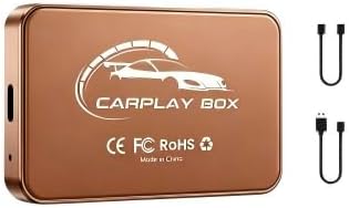AI Box CarPlay, 3-in-1 Wireless CarPlay Adapter & Android Auto for OEM Wired Cars, Built-in YouTube for Streaming, 5.8GHz WiFi, Convert Wired to Wireless, Plug & Play Brown