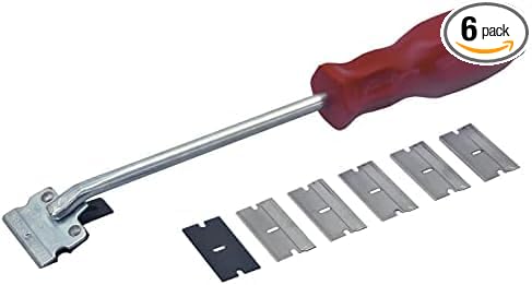 Lisle 52000 Razor Blade Scraper,Red,(Pack of 6)