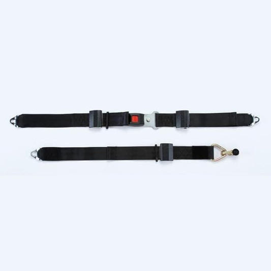 Q’Straint Q8-6325-AT Combination Lap & Shoulder Belt with Manual Height Adjuster, Pin Connector & L-Track Compatible Shoulder Belt