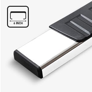 COMNOVA 6 Inch Running Boards Compatible with 2019-2026 Ford Ranger Super Crew Cab with 4 Full Size Doors, Ranger Steps Rock Sliders Step Bar, Side Steps Made with Stainless Steel.