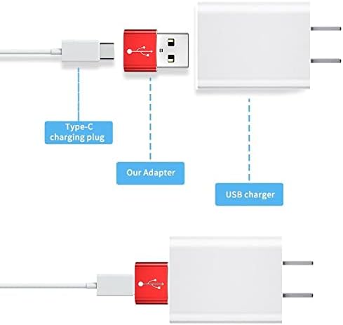 BoxWave Adapter Compatible with Eonon FDF1X6 Ford F150 Car Stereo with Wireless CarPlay & Android Auto (9 in) - USB-A to C PortChanger (5-Pack), Type-C OTG Convert Charging Data Adapter