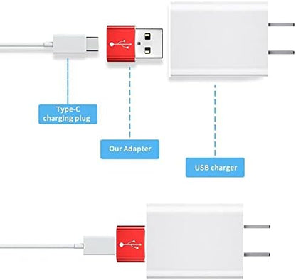 BoxWave Adapter Compatible with Eonon FDF1X6 Ford F150 Car Stereo with Wireless CarPlay & Android Auto (9 in) - USB-A to C PortChanger (5-Pack), Type-C OTG Convert Charging Data Adapter