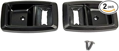 Blue Oval Industries 1979-1993 Mustang Black Inside Door Handle Trim Bezels with Install Screws Pair