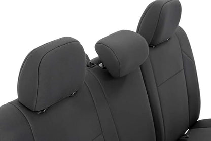 Rough Country Neoprene Seat Covers for Toyota Tacoma (2016-2023) - Waterproof, UV Resistant, Foam Padded, F/R Seat Cover Set