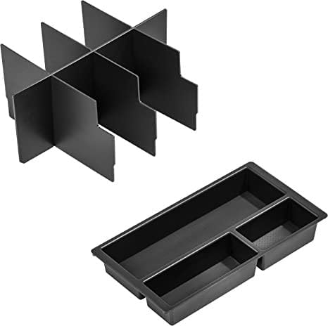 Vehicle OCD Center Console Divider & Tray Organizer for Chevy Silverado 1500 / GMC Sierra 1500 (2014-2018) & 2500/3500 HD (2015-2019) (Full Console w/Bucket Seats ONLY) - Made in USA - SLX505