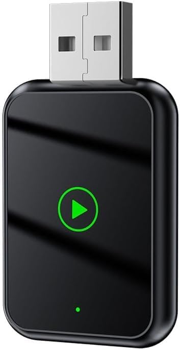 Wireless CarPlay Adapter 2-in-1 for Renault Duster 2017 2018 2019 2020 2021, USB Design Plug and Play Bluetooth Fast Connection Car Accessories,C-Black