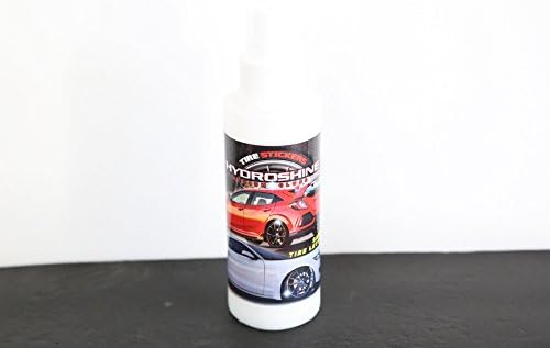Tire Stickers Hydroshine Tire Wet - Safe for Tire Lettering - 8oz Bottle - Medium Shine