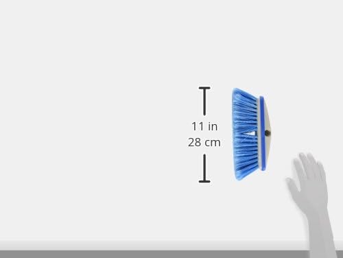 STAR BRITE Premium Medium Wash 8" Brush Head W/Bumper - Dual Connections Fit Either Standard 3/4" Threaded Poles or Extend-A-Brush Handles (Medium) (Blue) (040162)