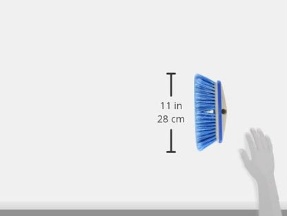 STAR BRITE Premium Medium Wash 8" Brush Head W/Bumper - Dual Connections Fit Either Standard 3/4" Threaded Poles or Extend-A-Brush Handles (Medium) (Blue) (040162)