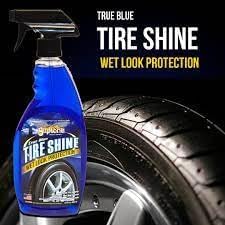 Tire Shine, True Blue Professional Wet Look Dressing, Long Lasting Water Repellent Shine for Tires, Bumpers, Moldings & Vinyl Trim, High Gloss Exterior Protectant (22oz w/ Tire Shine Applicator)