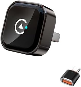 Wireless CarPlay/Android Auto Adapter, 2-in-1 USB-C/A Carplay Adapter | Convert Wired to Wireless; Plug and Play