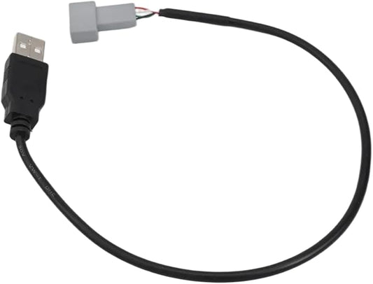 USB Adapter Cable 4 Pin USB2.0 Female to Male Connector Compatible with Hyundai-Kia Android-Multimedia System, ABS 20cm Extension for In-Car Audio Interface Wiring Behind Radio Installation(USB)