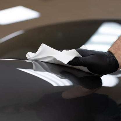 PROJE' Premium Car Care - Polishing Towel - Tagless 400 GSM Microfiber Towel - Scratch-Free & Lint Free - Finishing, Buffing, Drying Microfiber Cloth - 16in x 16in - Pack of 6 - White