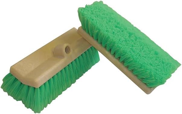 MICRO TEC 10" Truck Wash Brush Head - Soft Bristle Car Wash Brush, RV Boat Cleaning Brush, Bi-Level Auto Detailing Brush, Chemical Resistant Vehicle Wash Brush Head, Green - Pack of 1