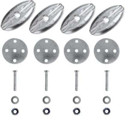WOTS Oval L-Pocket Anchorage Kit | 4-Pack | Mobility Vans, Buses & WAVs | Heavy-Duty Electropolished Steel | ADA, RESNA, ISO 10542 & CSA MASOR Compliant | Mobility Vans, Buses & WAVs, Heavy-Duty Electropolished Steel, ADA, RESNA, ISO 10542 & CSA MASOR ...