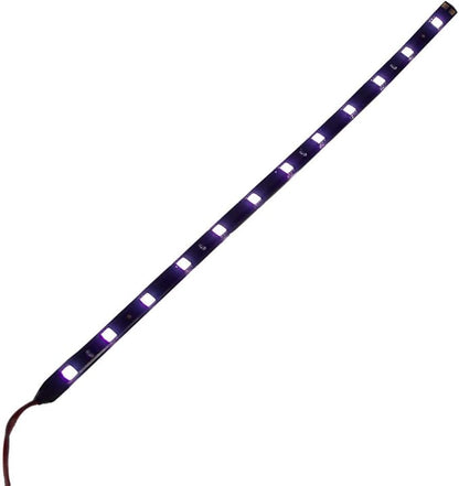DC 12V Waterproof 1Ft 12 LED Strip Underbody Light with 6 inches Wires for Motor (White,Pack of 6)