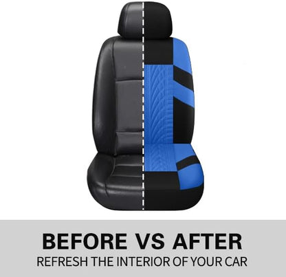 VarCozy Car Seat Covers Front Pair,Universal Cloth for Car,Breathable & Washable SUV, Sedan, Van, Automotive Interior Covers, Airbag Compatible