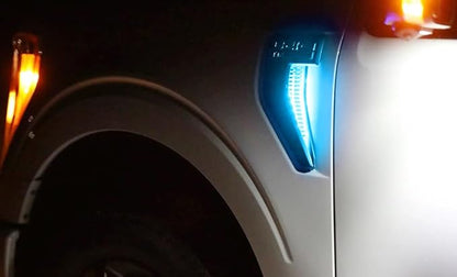 iJDMTOY Aqua Ice Blue LED Background Illumination Lighting Kit Compatible with 2021-up Ford F150 Side Fender Emblem