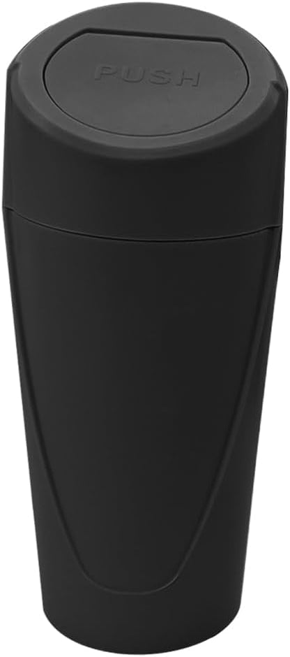 Osilly Car Trash Can with Lid, Mini Portable Leakproof Automotive Garbage Bin Multipurpose Organizers and Storage, Universal for SUV, Truck, RV, Home, Office, Kitchen, Bedroom and More（Black）