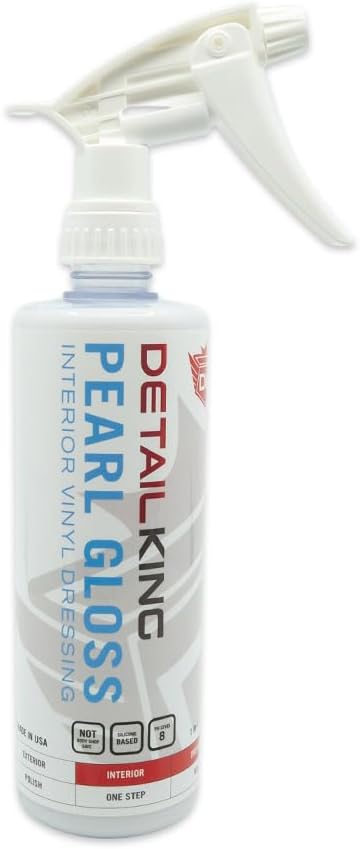 Detail King Pearl Gloss - Car Interior Cleaner & Dressing - Hard & Soft Vinyl Cleaner, Leather Cleaner - UV Protection - 16oz
