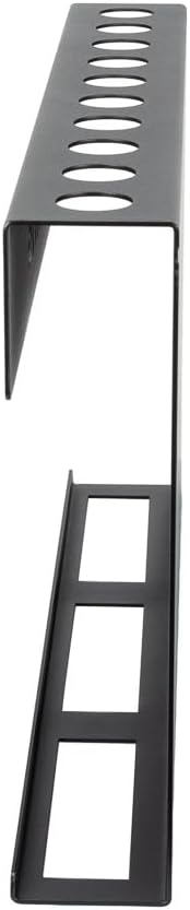 Maxshine Universal Brush & Trigger Bottle Holder – Wall-Mount Organizer Holds 10 Brushes & 6 Spray Bottles – Black Powder-Coated Metal Rack for Garage, Auto Detailing Shop & Car Care Storage