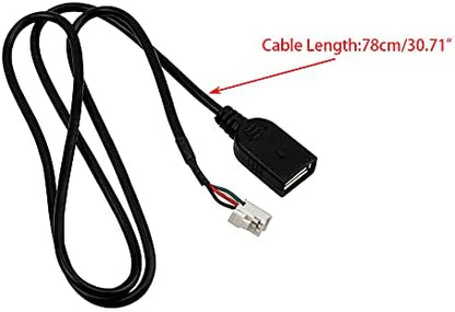 beler Universal 4Pin & 6Pin Connector USB Extension Cable Adapter for Android Car Radio Stereo