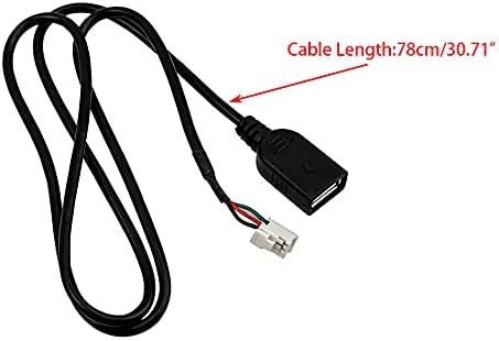 beler Universal 4Pin & 6Pin Connector USB Extension Cable Adapter for Android Car Radio Stereo