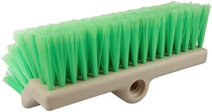 MICRO TEC 10" Truck Wash Brush Head - Soft Bristle Car Wash Brush, RV Boat Cleaning Brush, Bi-Level Auto Detailing Brush, Chemical Resistant Vehicle Wash Brush Head, Green - Pack of 1