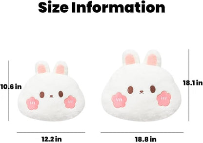 Cartoon Car Seat Cushion Lumbar Support Pillow and Neck Pillow, Cute Car Seat Pillow Headrest Pillow Back Support for Driving Fatigue Relief,for Office Chair Truck SUV (Rabbit Lumbar)