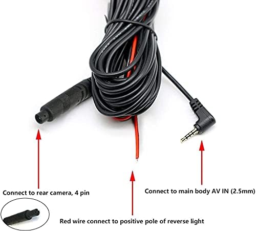 WOLFBOX G840S 12" 4K Mirror Dash Cam & 33Feet Rear Camera Longer Replacement Cable
