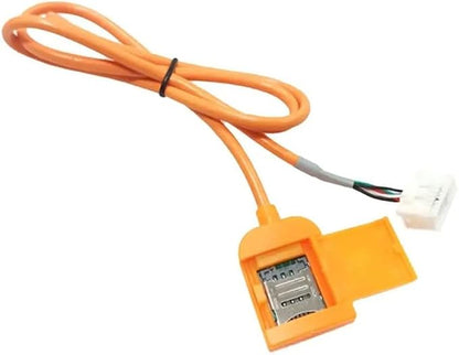 SIM Card Slot Adapter Cable 20 Pin Connector for Android Car Radio Head Unit GPS Navigation Extension with Stable Signal Transmission Orange 48.5cm