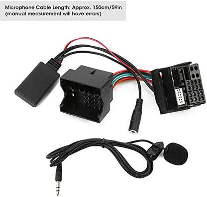 Acouto for RCD 510 Bluetooth Module, Car Microphone with AUX Bluetooth Adapter for RNS 310 510 for RCD 300 310 510, Microphone Adapter Auxiliary Audio Wire 150cm/59in Length Replacement