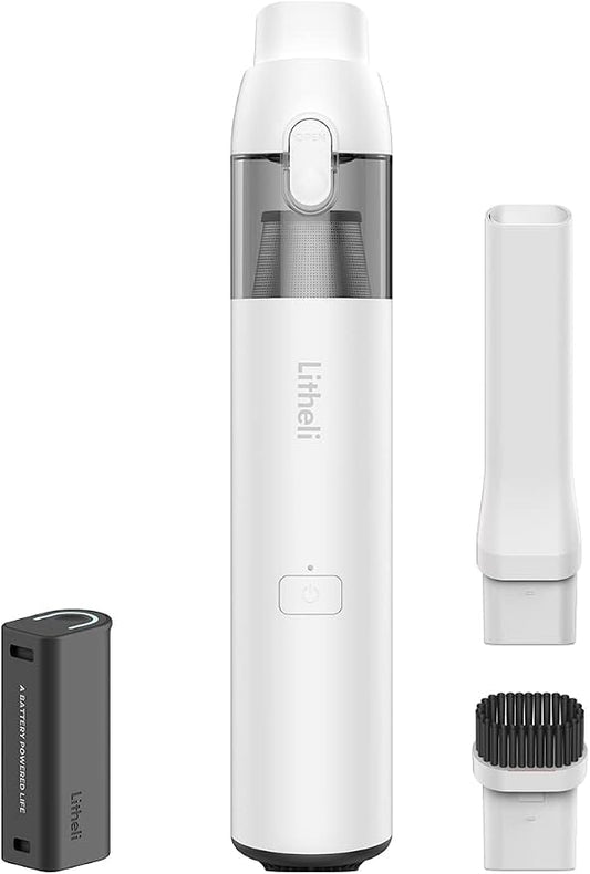 LiTHELi Handheld Vacuum Cleaner Cordless,10000Pa Suction Power with Rechargeable U Battery Ultra Lightweight Mini Car Vacuum