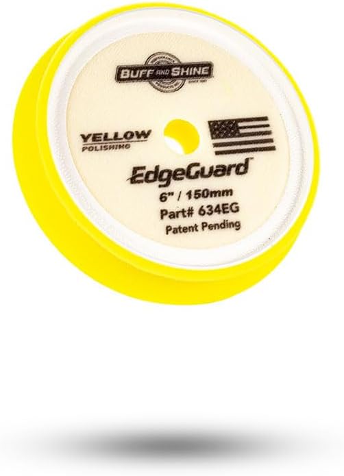 Buff and Shine - EdgeGuard Foam Buffing Pads - Yellow - 6" Polishing Pad - Pack of 2