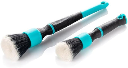 Detail Factory - TriGrip Ultra-Soft Detailing Brush Set - Scratch-Free Cleaning for Exterior, Interior Panels, Emblems, Badges, Gauges, Infotainment Screen - Octane Riptide