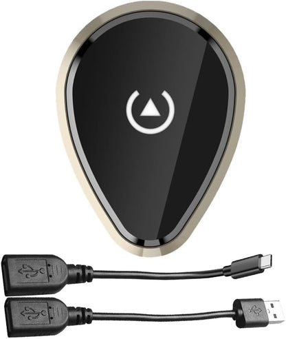 Wireless CarPaly & Android Adapter - Convert Factory Wired CarPlay to Wireless Car Play Dongle Plug, Work w/iPhone iOS 10+& Android 9+, 2 Cable Included USB A to USB C & A (CB08)