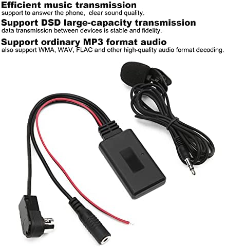 POCREATION Stable Data, Ai Net Bluetooth Bluetooth 5.0 Aux Cable Adapter with Microphone Handsfree Fit, for Cda 9857 Cda 9886 Cda 117