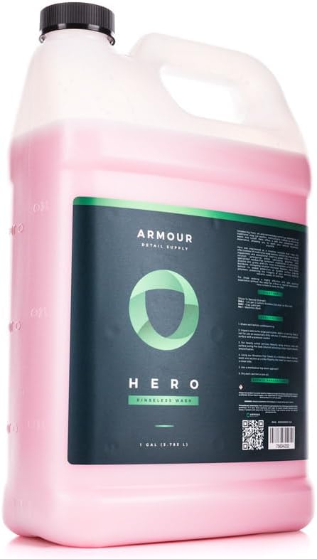 Armour Detail Supply HERO Rinseless Car Wash - Eco-Friendly Alternative to Soap Car Washes, Safe on all Vehicles, Deep Cleaning - 1 Gallon