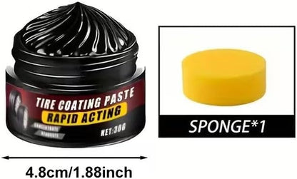 Premium Tire Coating & Trim Restorer,Bring Back the Original Deep Black Shine to Rubber and Plastic,Long-Lasting Ceramic Coating & UV Protection,TireCoating Paste for Car Tire Plastic Trim Care