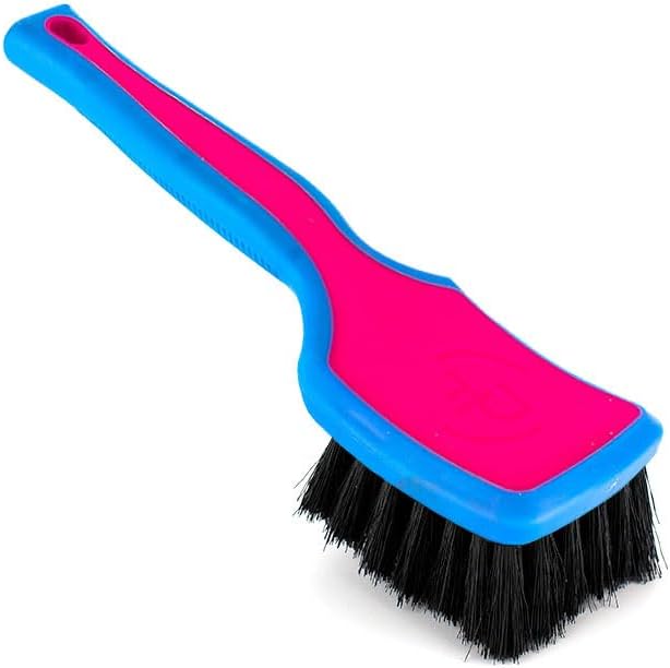 Detail Factory - ProGrip Interior Scrub Brush - Soft Bristles - Rubber Grip for Maximum Stability and Comfort - Curved Head Profile for Better Clearance - Octane Underglow