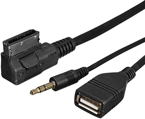 Yosoo Health Gear Aux Cable Adapter Ami Mdi MMI 3.5mm Jack Music Interface Car USB Aux O Input Cable Adapter Bluetooth Adapter Cable Aux Adapter for A6l A8l A4l