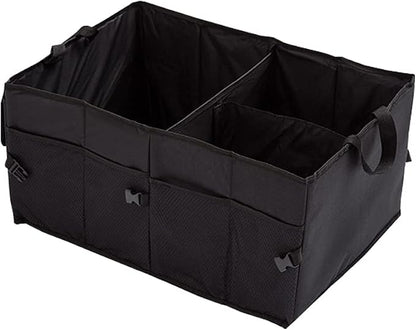 Trunk Organizer Car Basket Storage Tote Organizer Small Black Collapsible Snack Bins for Car SUV Sedan